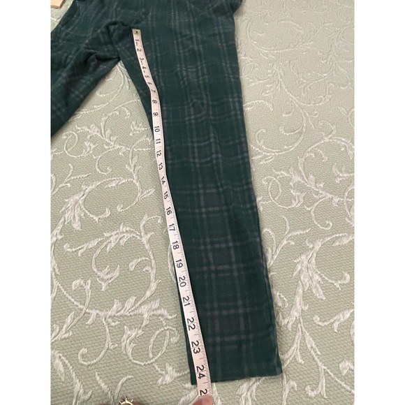 Torrid Pants Womens 1 Green Plaid Pull On Stretch Skinny Ankle Pockets High Rise - Picture 6 of 11